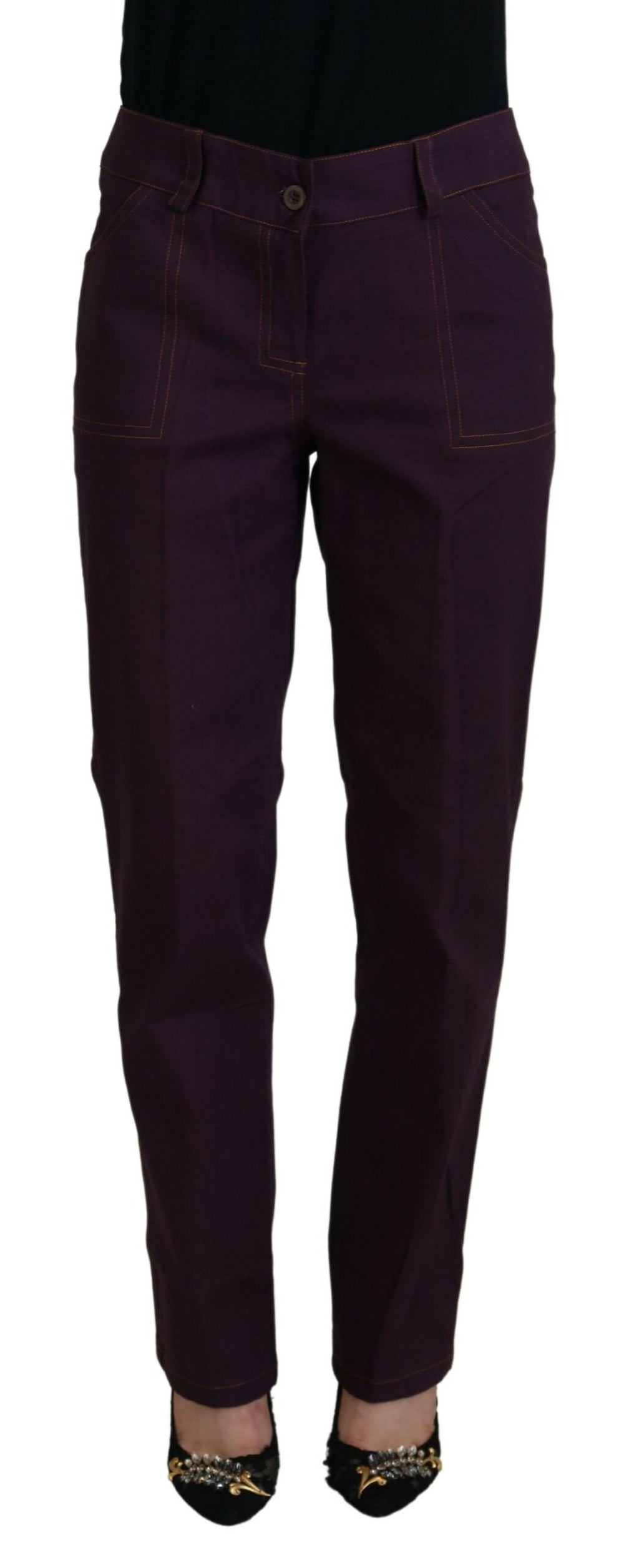 BENCIVENGA Purple Tapered Jeans for Women