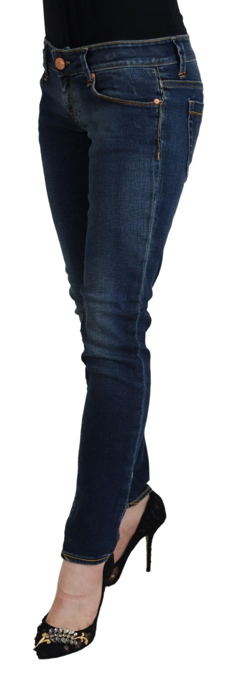 Acht Blue Skinny Jeans for Women alternate view