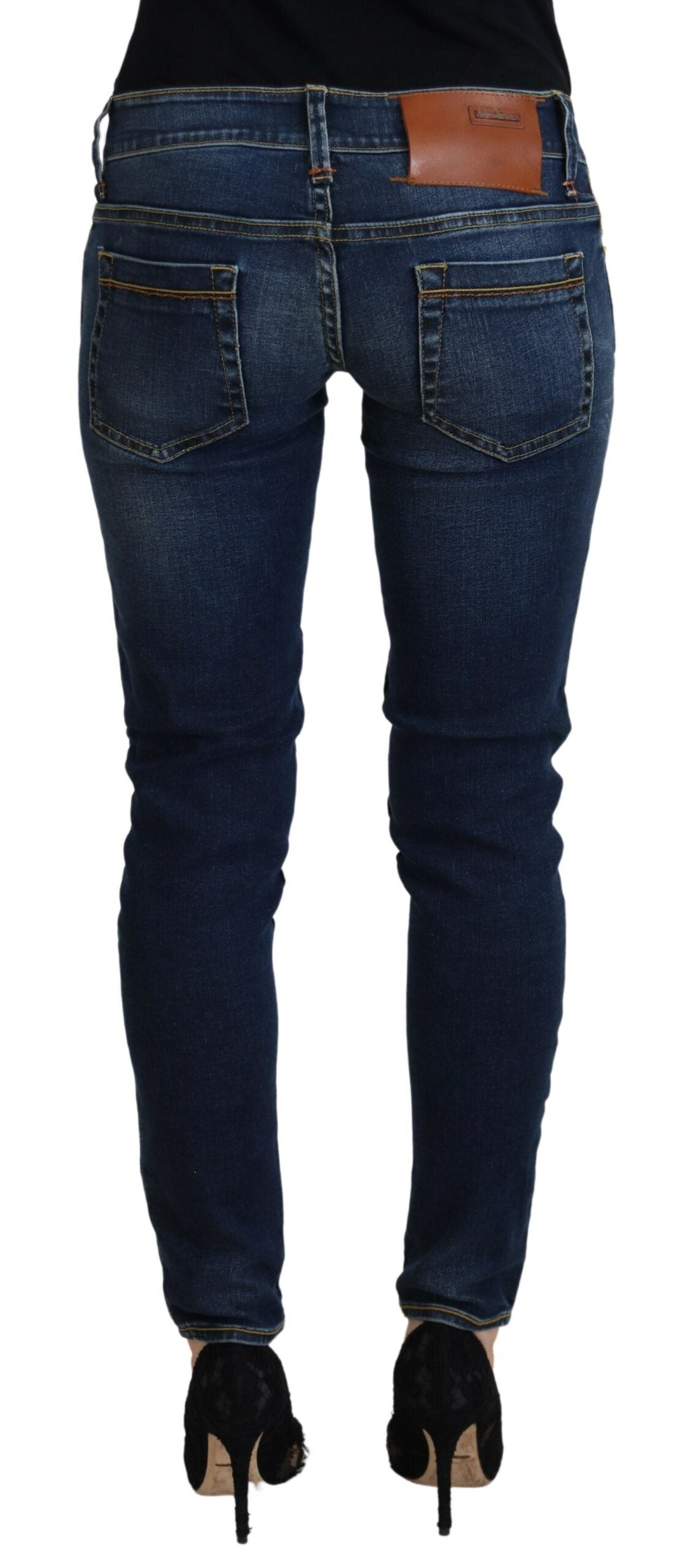 Acht Blue Skinny Jeans for Women detail view