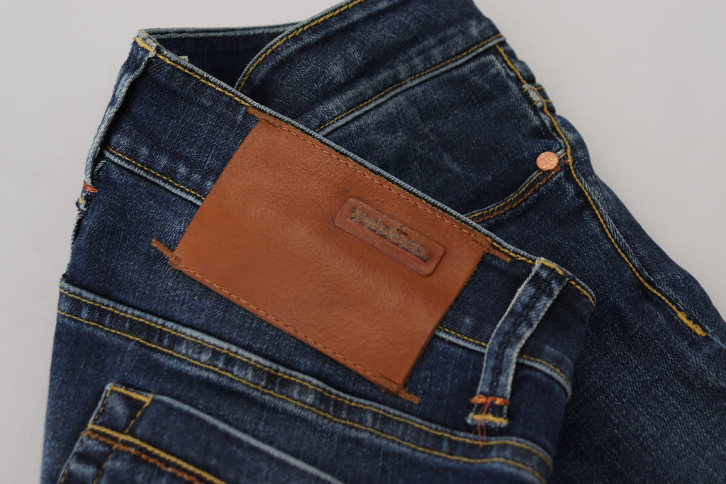 Acht Blue Skinny Jeans for Women side view