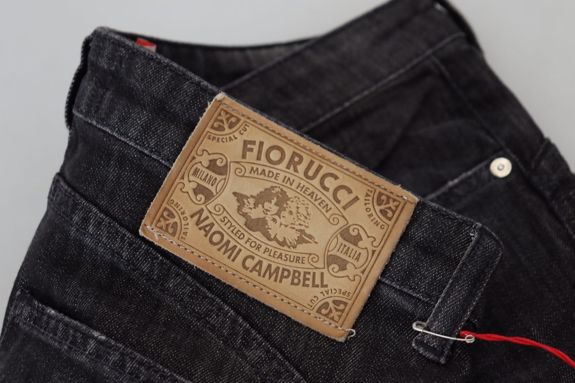Fiorucci Schwarze Skinny-Jeans aus Baumwolle mit niedriger Taille für Damen