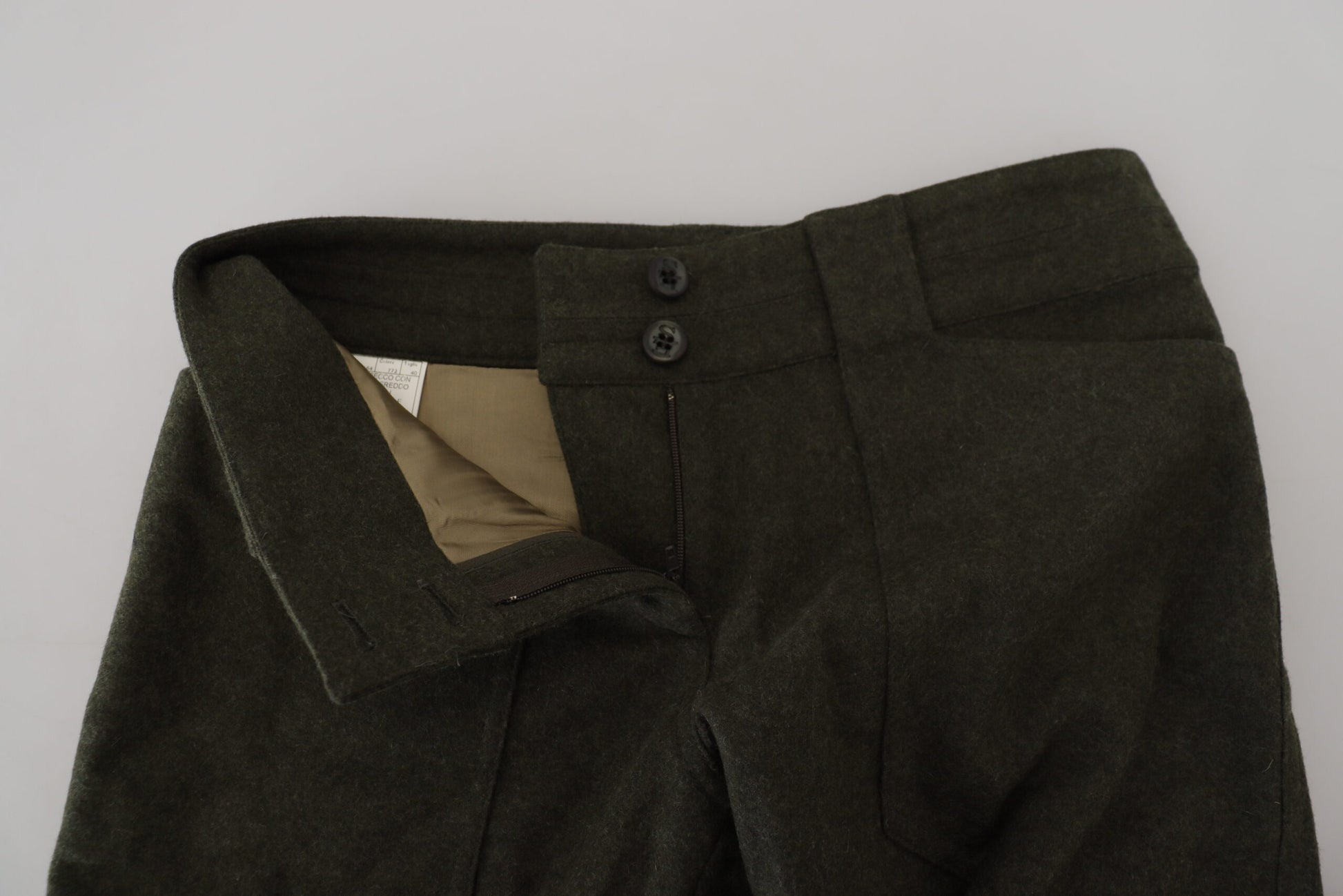 Ermanno Scervino – Grüne, schmal zulaufende Hose für Damen mit Schnürung