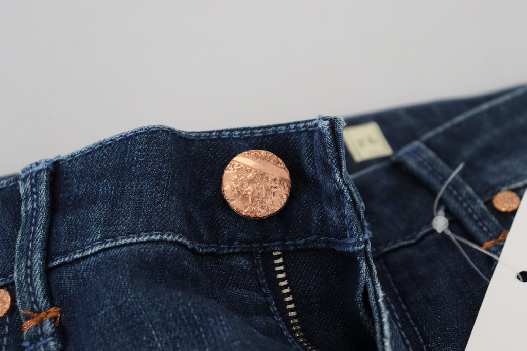 Jeans décontracté femme slim fit en coton bleu Acht