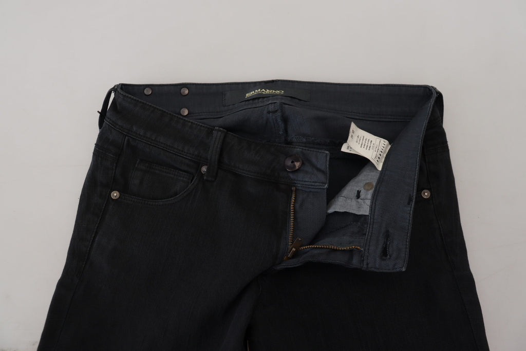 Ermanno Scervino Schwarze Slim Fit-Jeans aus Baumwolle für Damen