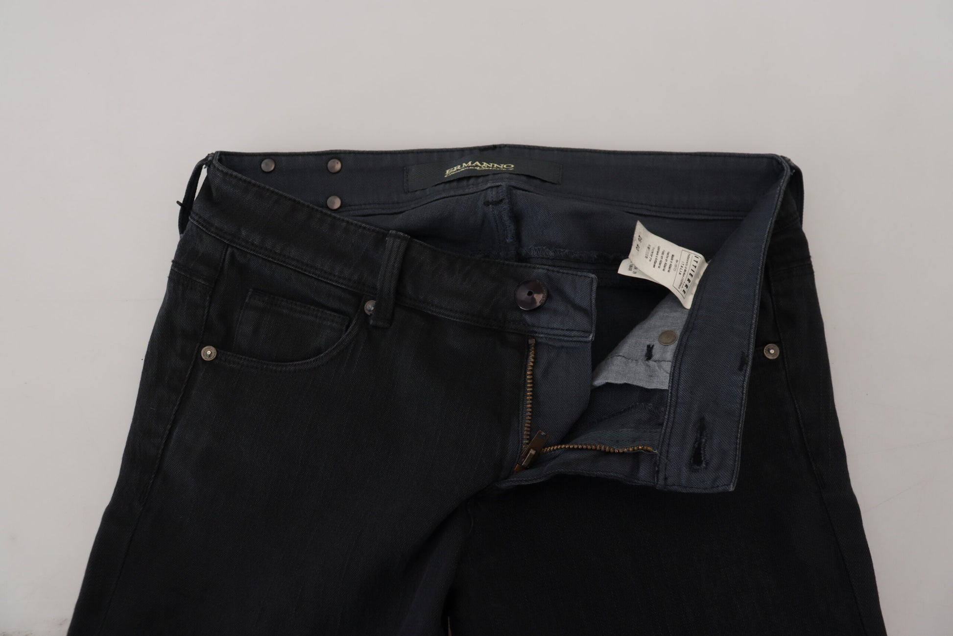 Ermanno Scervino Schwarze Slim Fit-Jeans aus Baumwolle für Damen