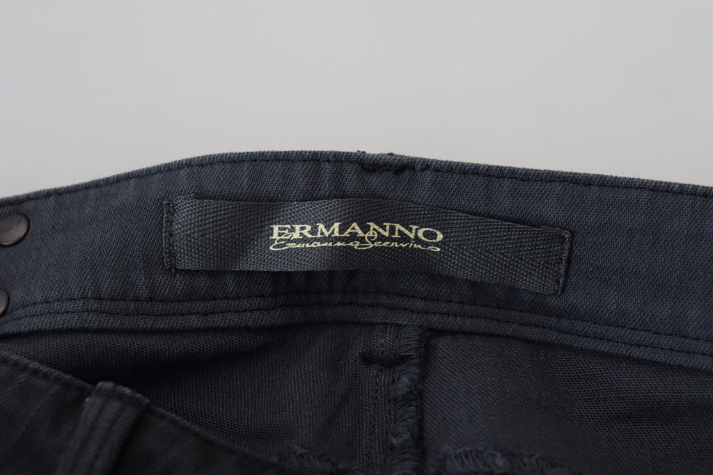 Ermanno Scervino Schwarze Slim Fit-Jeans aus Baumwolle für Damen
