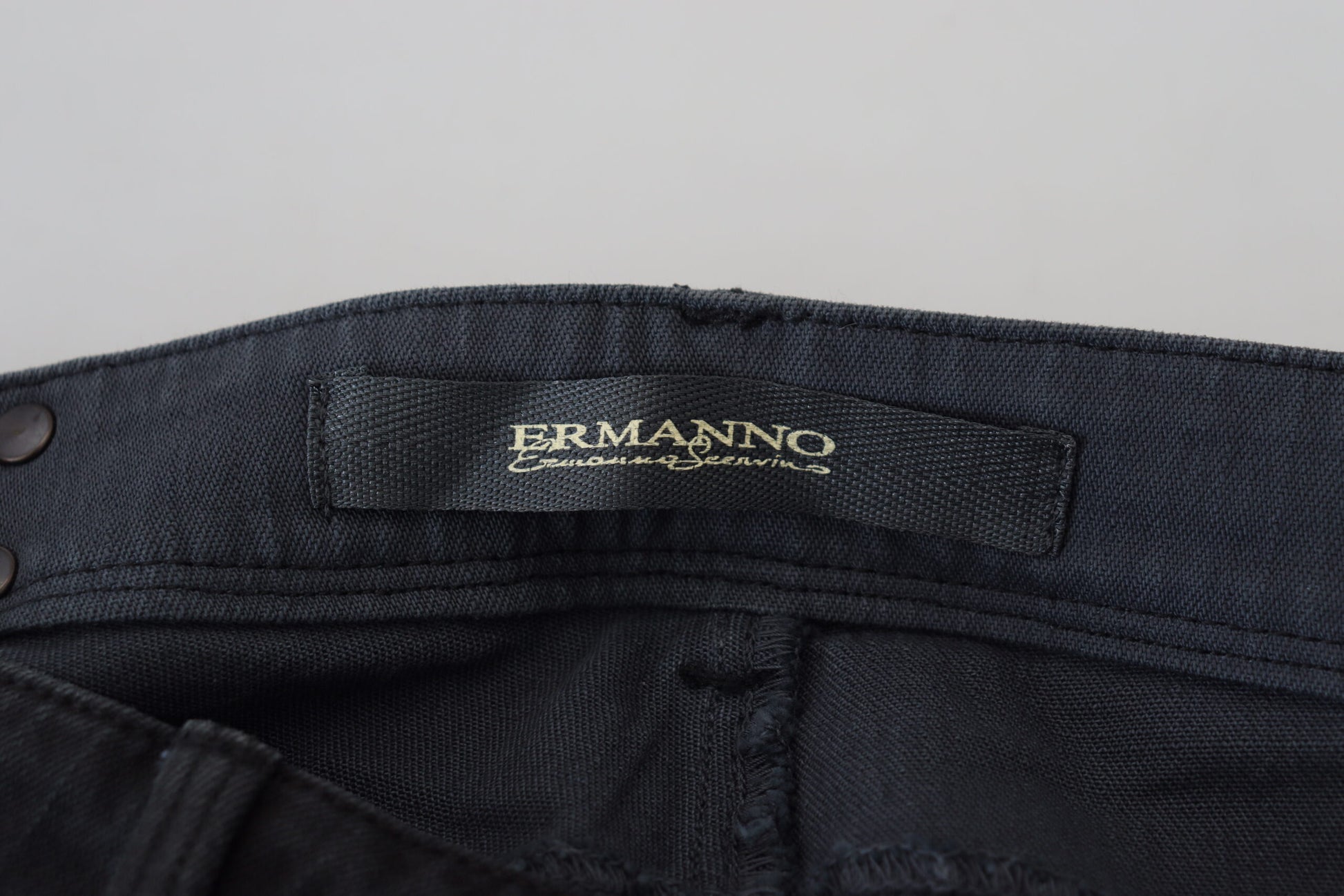 Ermanno Scervino Schwarze Slim Fit-Jeans aus Baumwolle für Damen