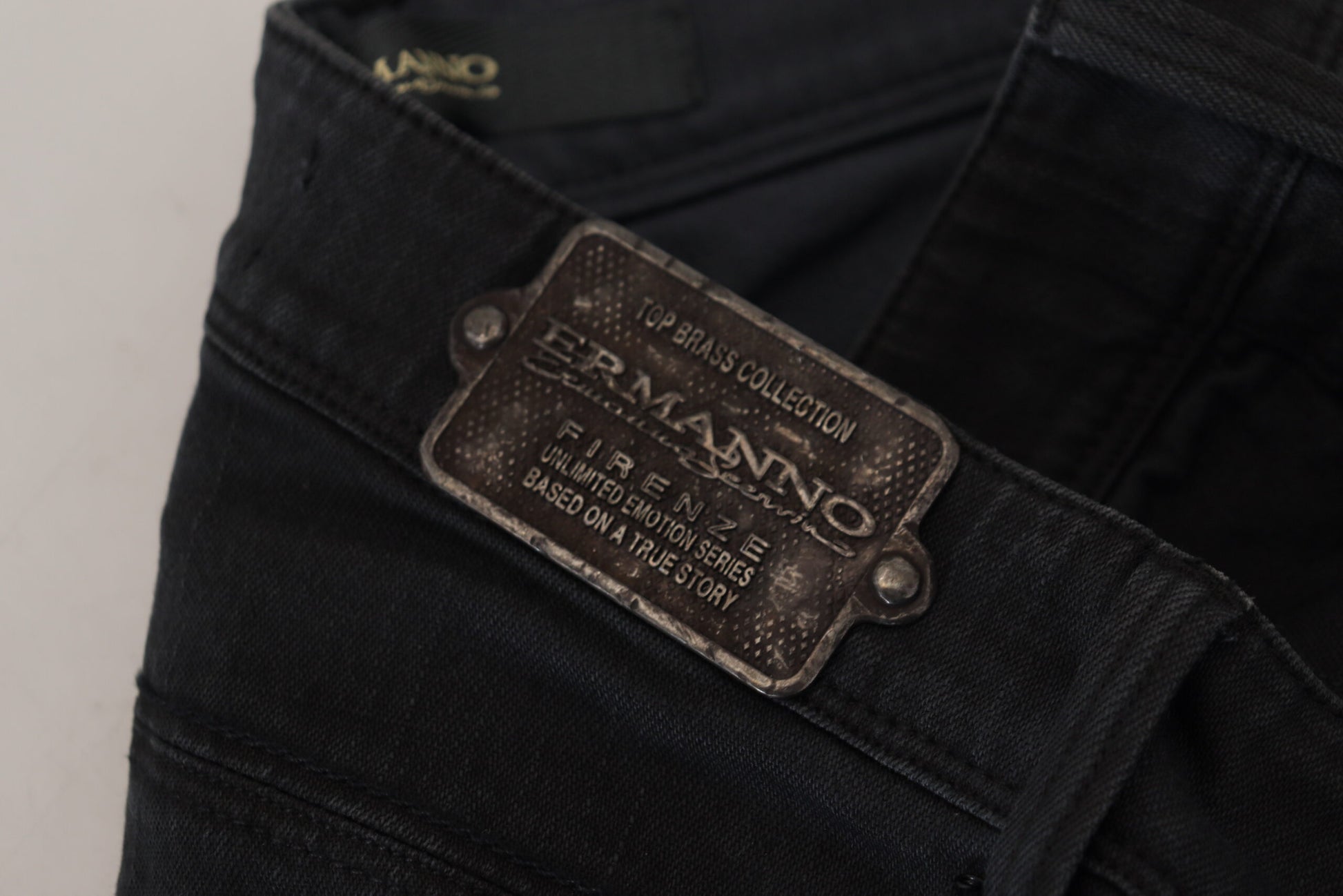 Ermanno Scervino Schwarze Slim Fit-Jeans aus Baumwolle für Damen