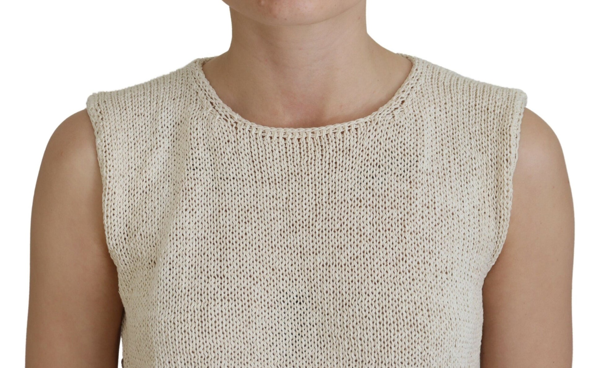 PINK MEMORIES Beige Tank Tops T for Women side view