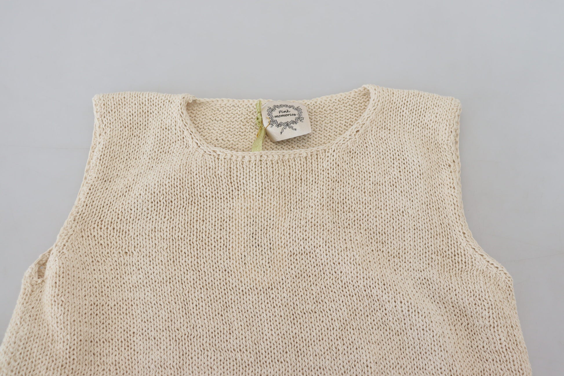 PINK MEMORIES Beige Tank Tops T for Women additional view