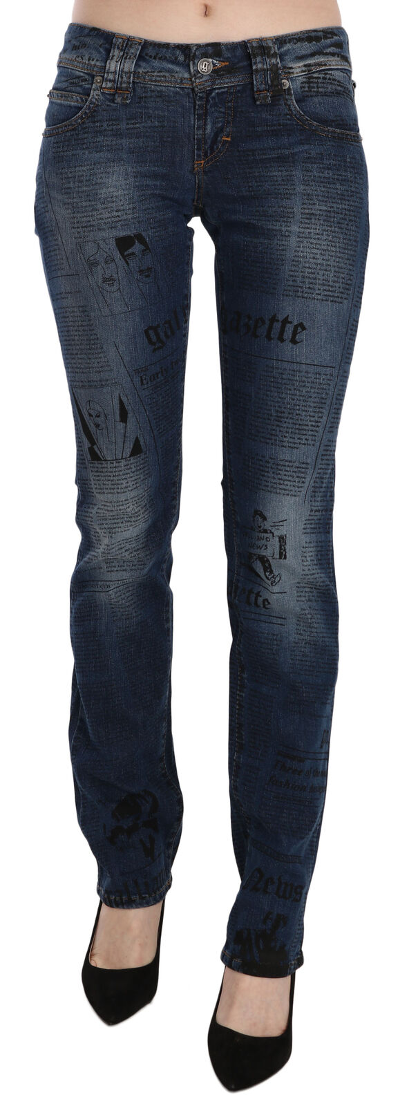John Galliano Blue Skinny Jeans for Women