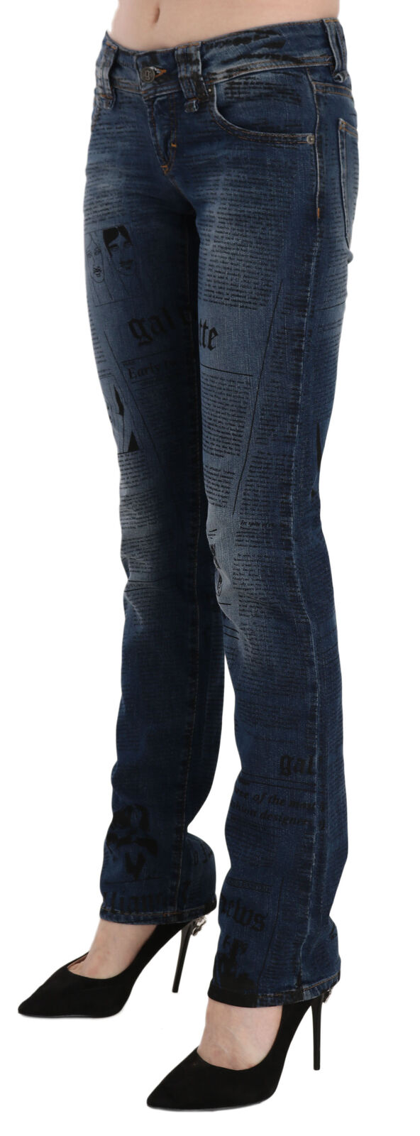 John Galliano Blue Skinny Jeans for Women detail view