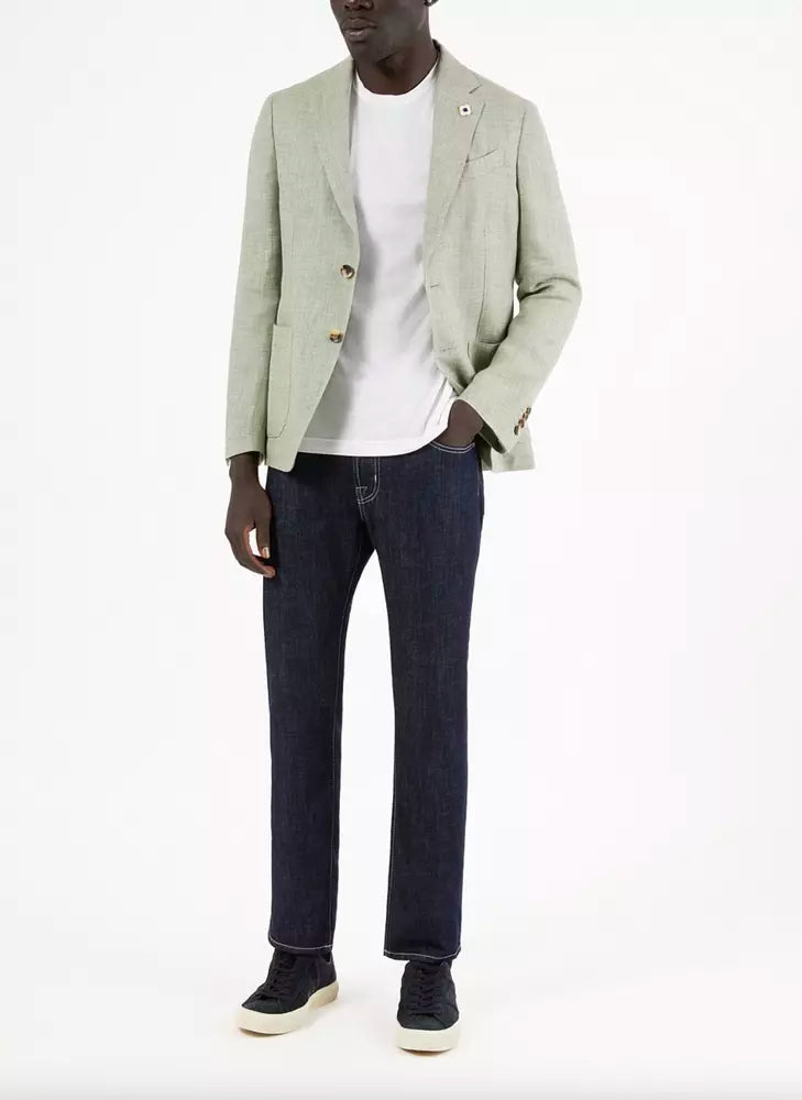 Jacob Cohen Blue Straight Leg Jeans for Men side view