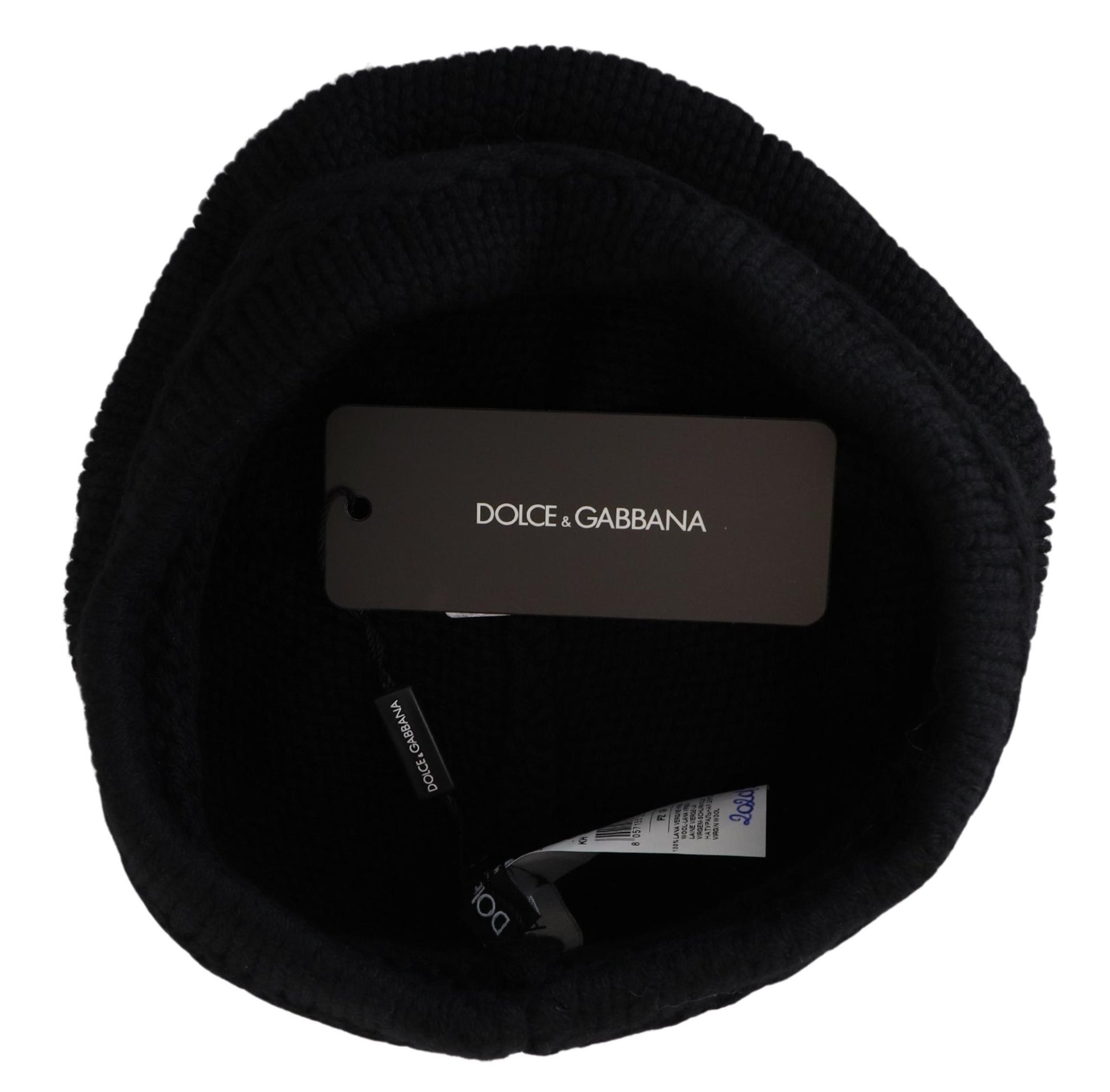 Dolce & Gabbana Black Beanie for Women side view