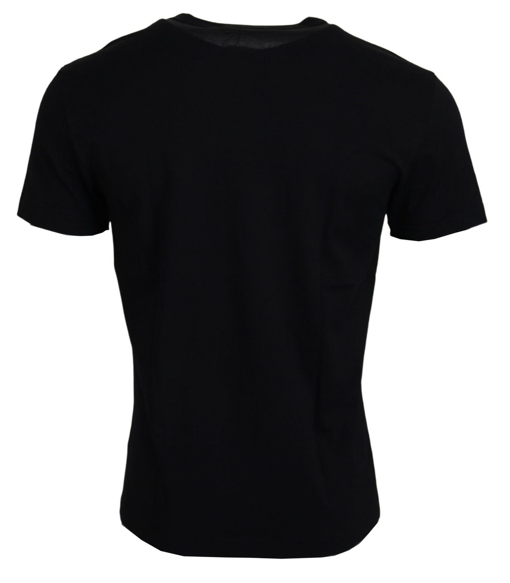 T-shirt en coton noir à manches courtes « Sneak Peek » Dolce & Gabbana