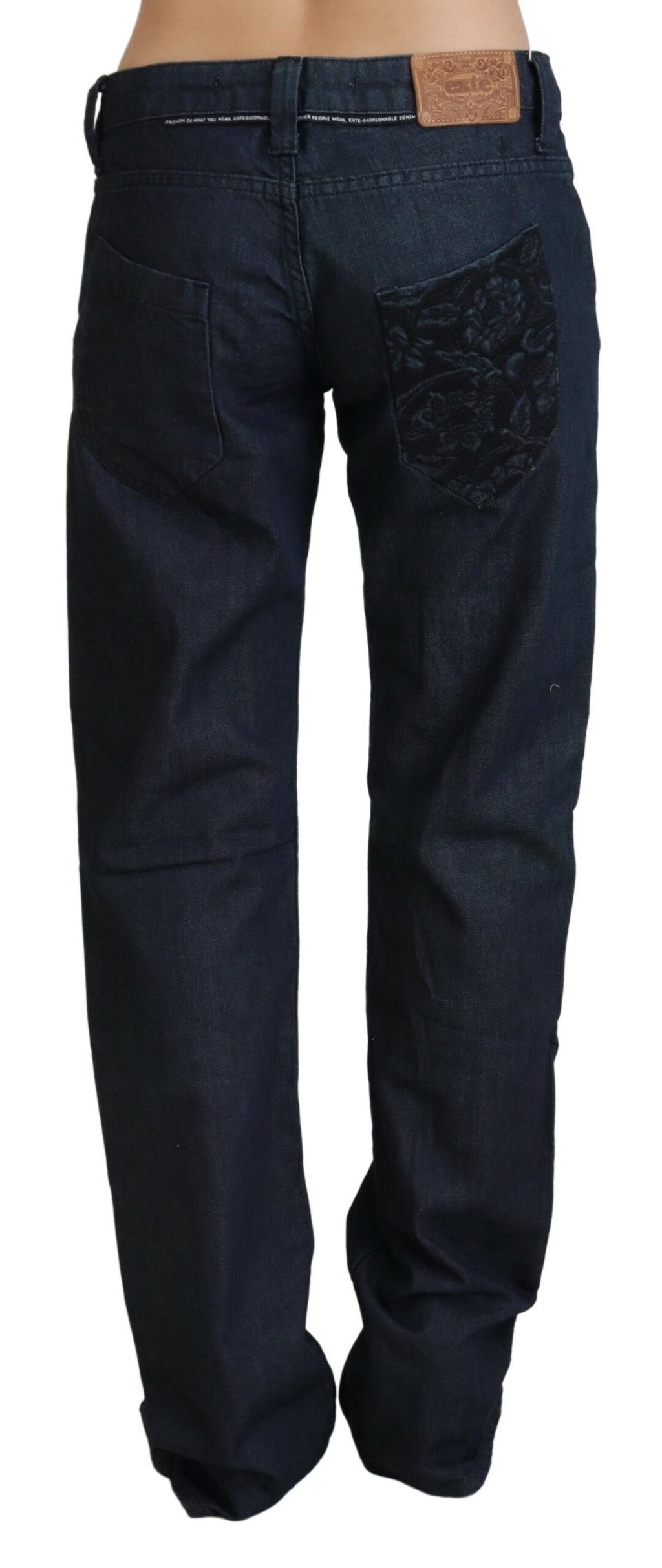 Exte Blue Straight Leg Jeans for Women detail view