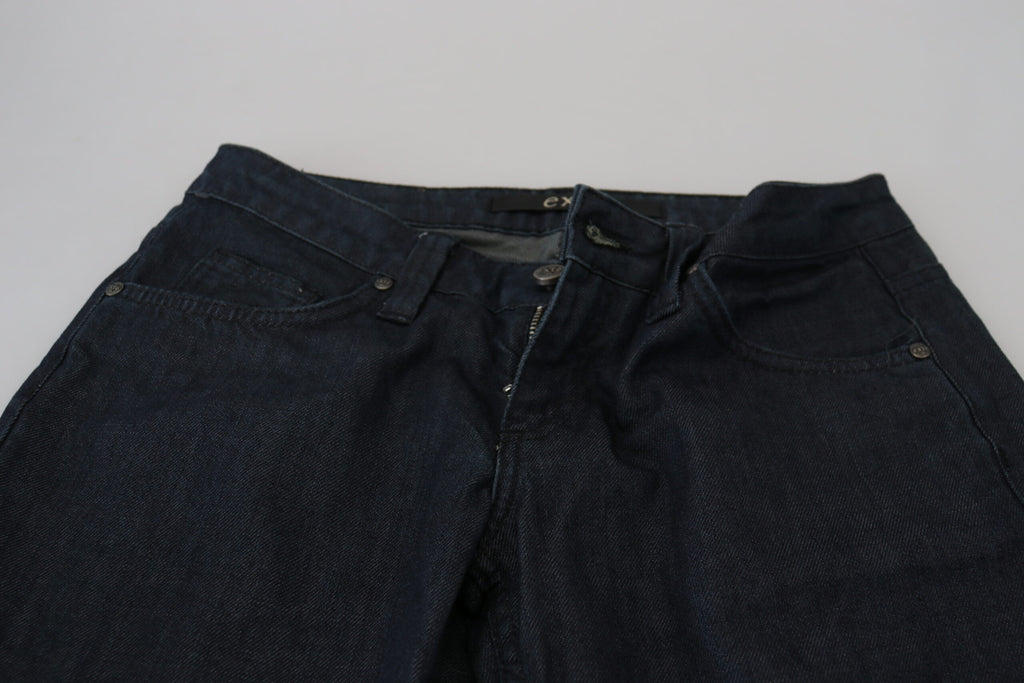 Exte Blue Straight Leg Jeans for Women side view