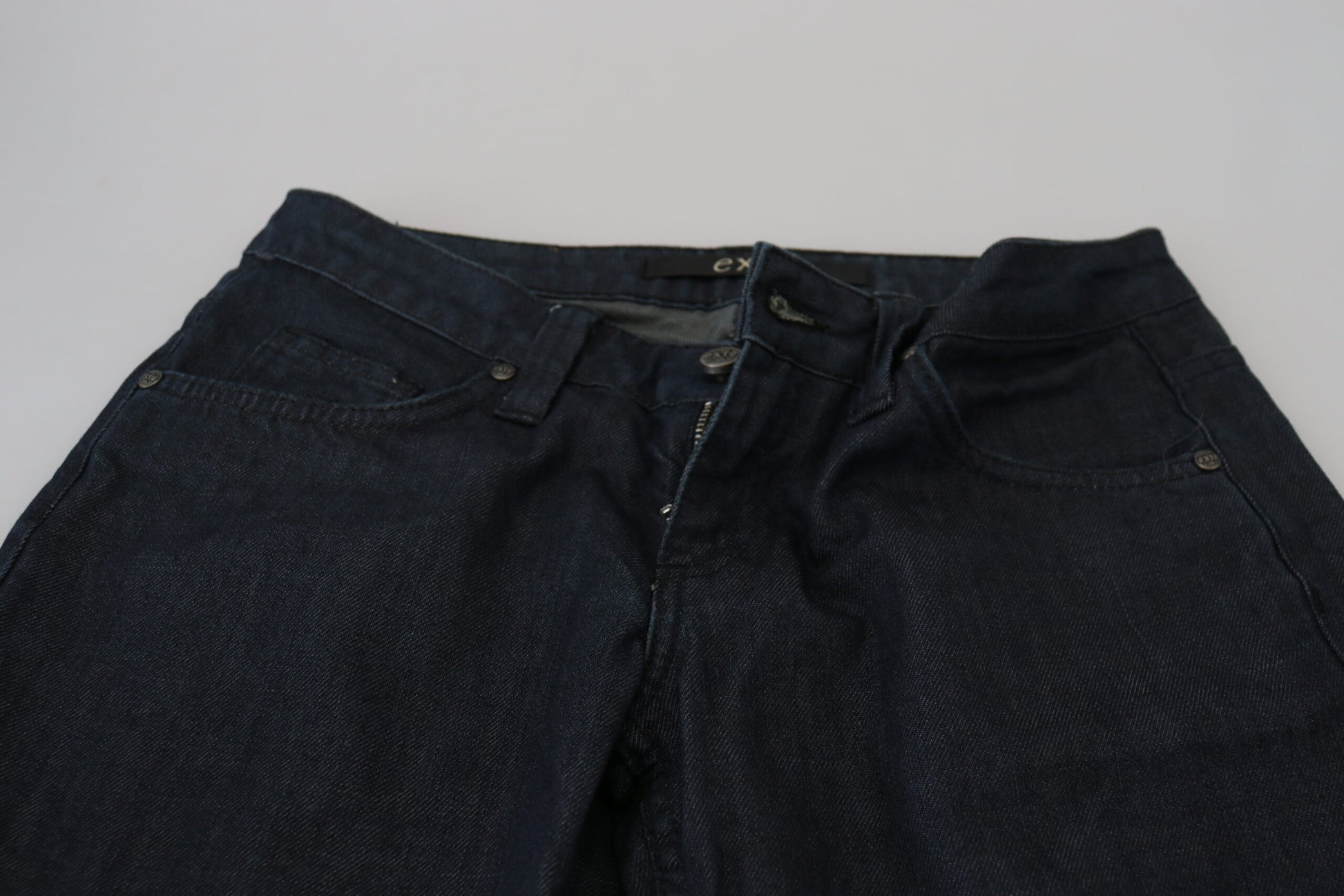 Exte Blue Straight Leg Jeans for Women side view