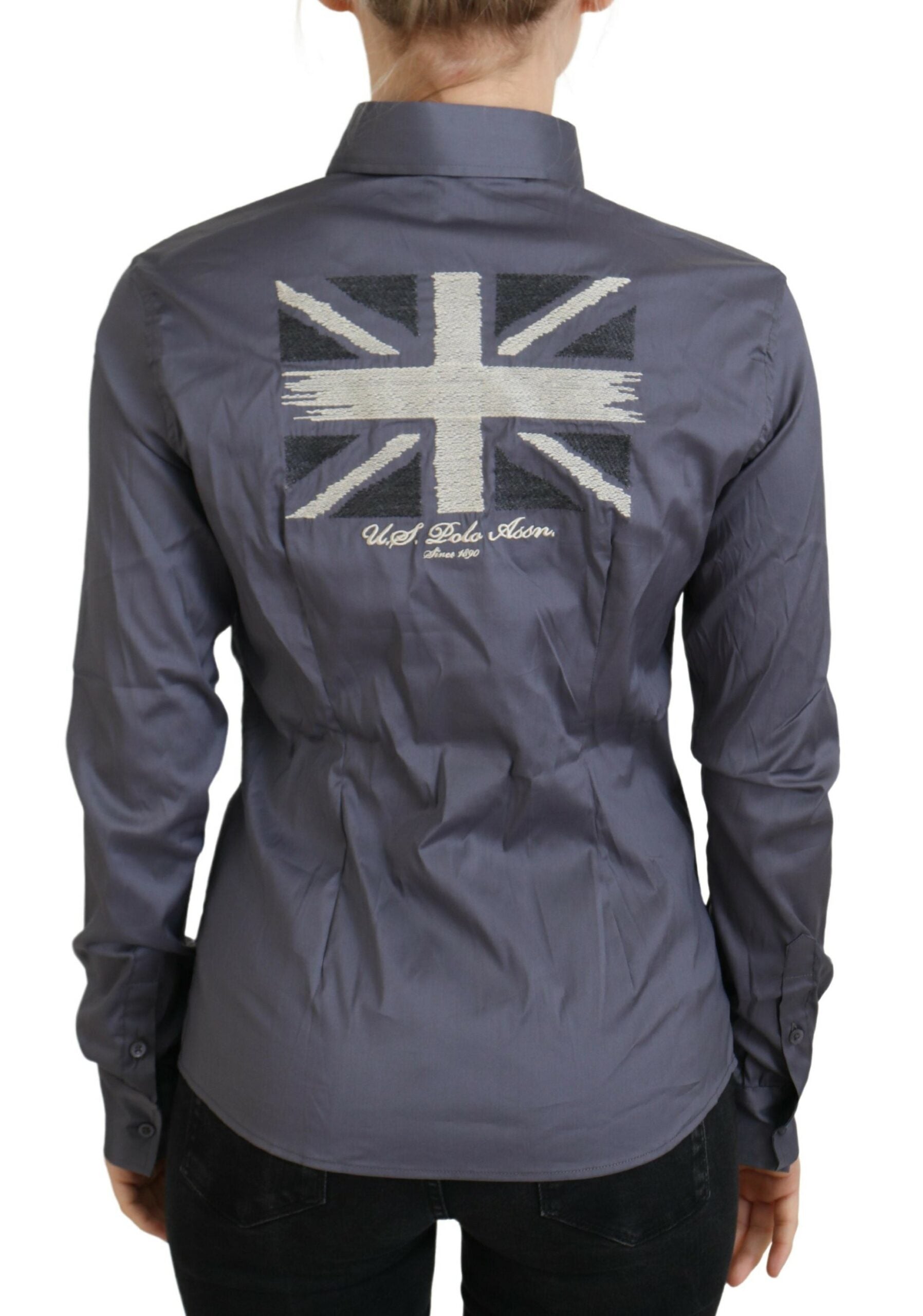 U.S. POLO ASSN. Grey Long Sleeve T-Shirt for Women detail view