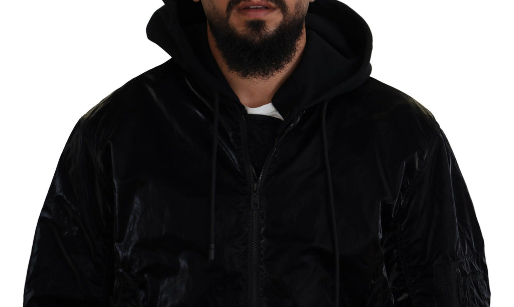 Dolce & Gabbana Black Bomber for Men side view
