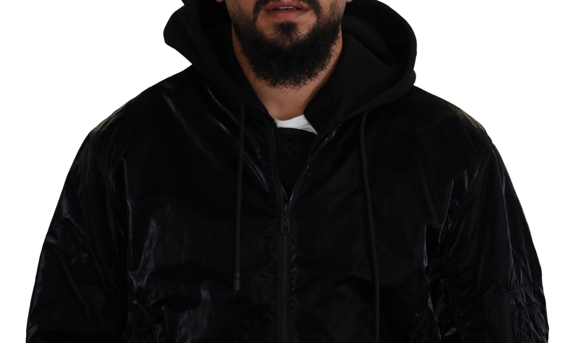 Dolce & Gabbana Black Bomber for Men side view