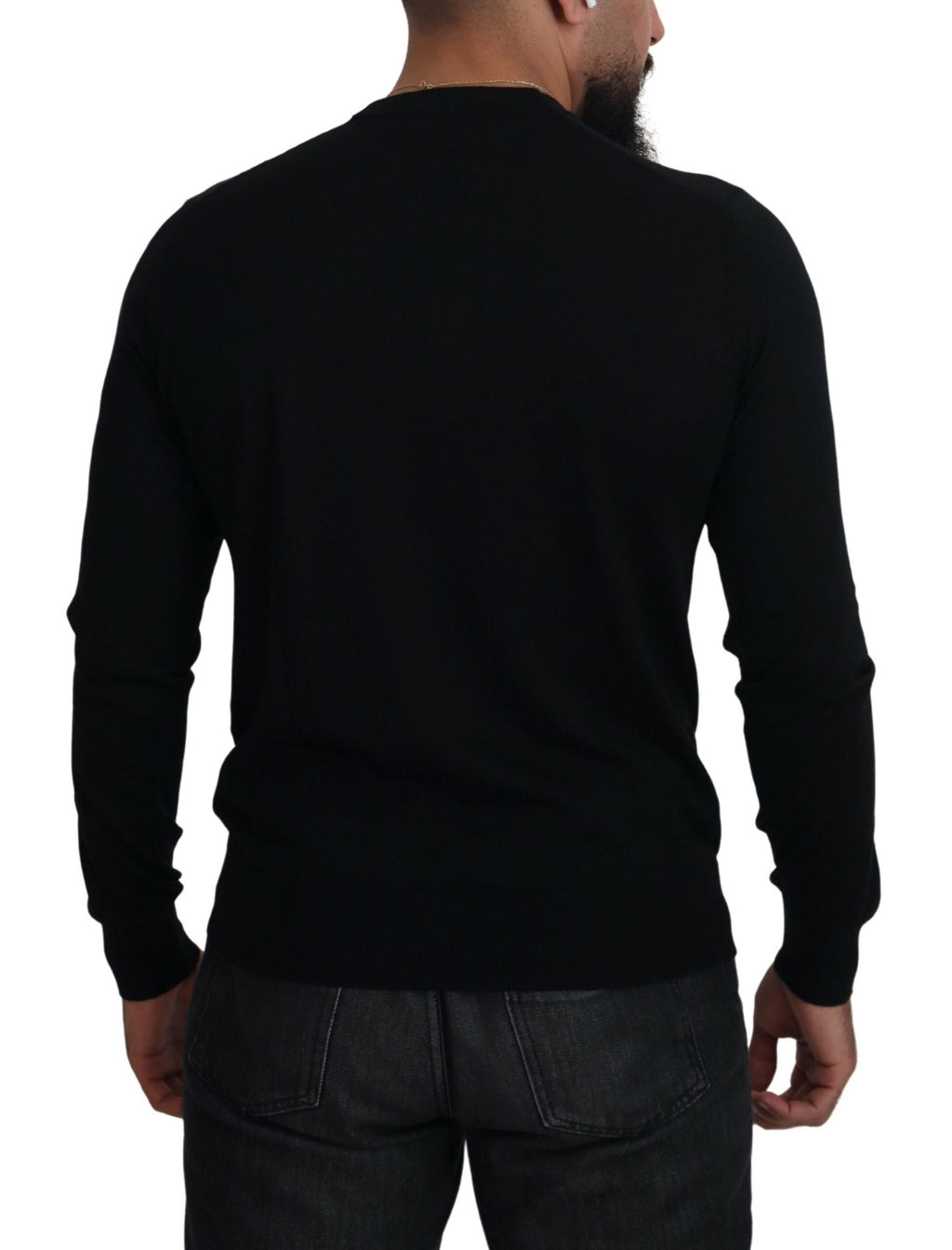 Cardigan boutonné en cachemire noir Dolce & Gabbana