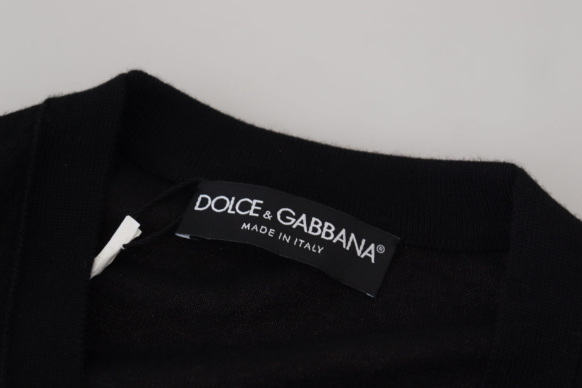Cardigan boutonné en cachemire noir Dolce & Gabbana