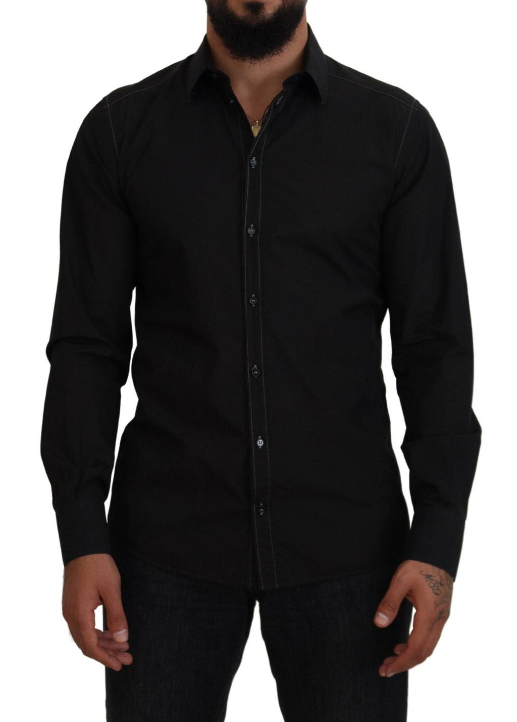 Dolce & Gabbana Black Dress Shirt for Men