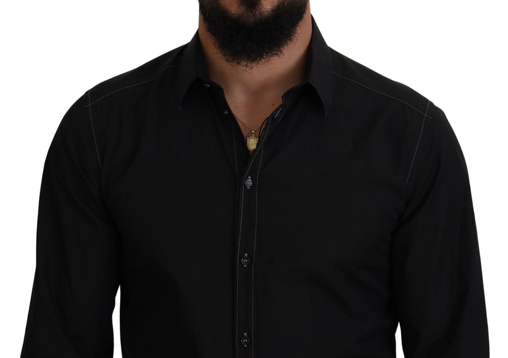 Dolce & Gabbana Black Dress Shirt for Men side view