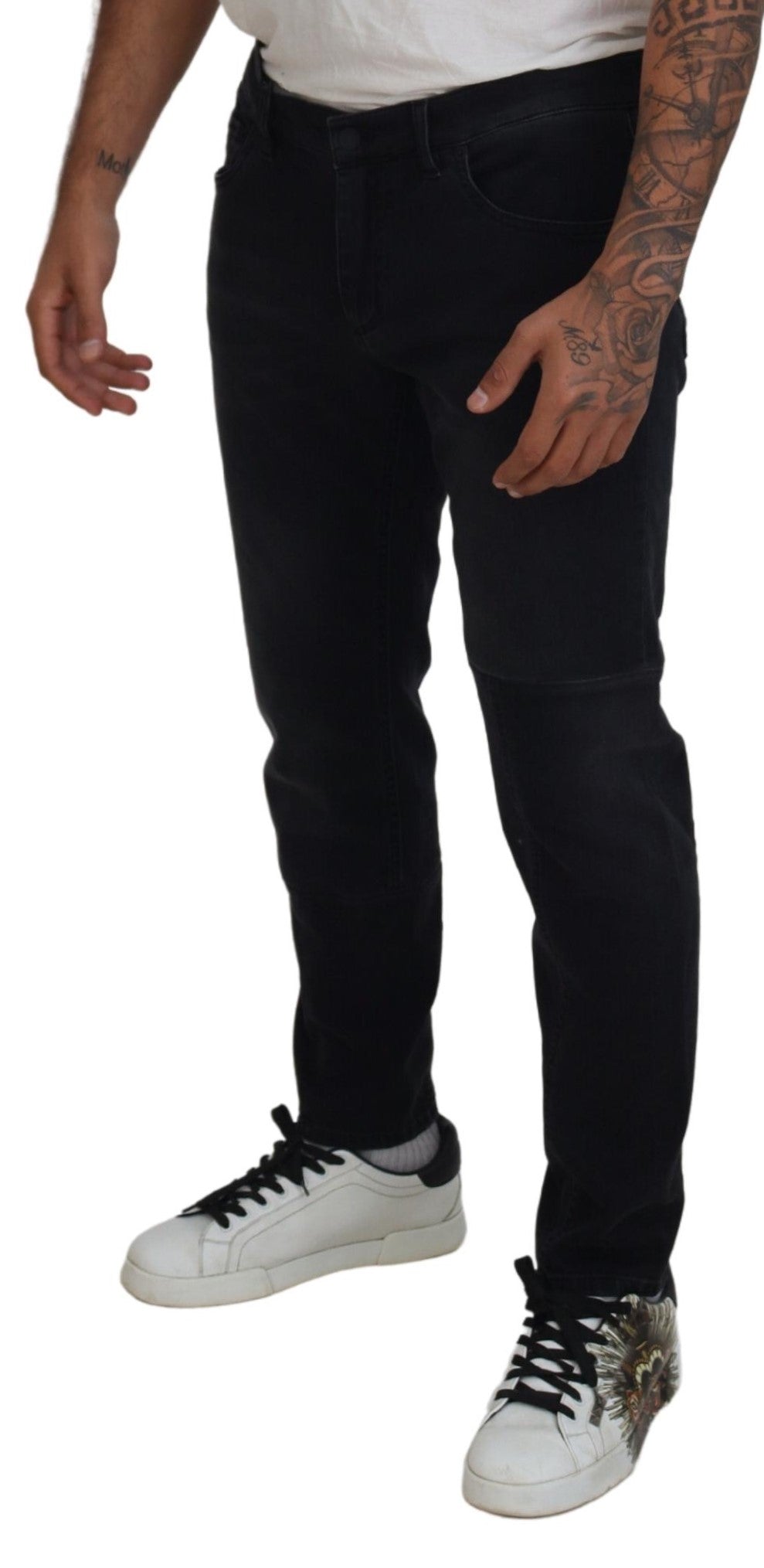 Dolce & Gabbana Black Skinny Jeans for Men side view