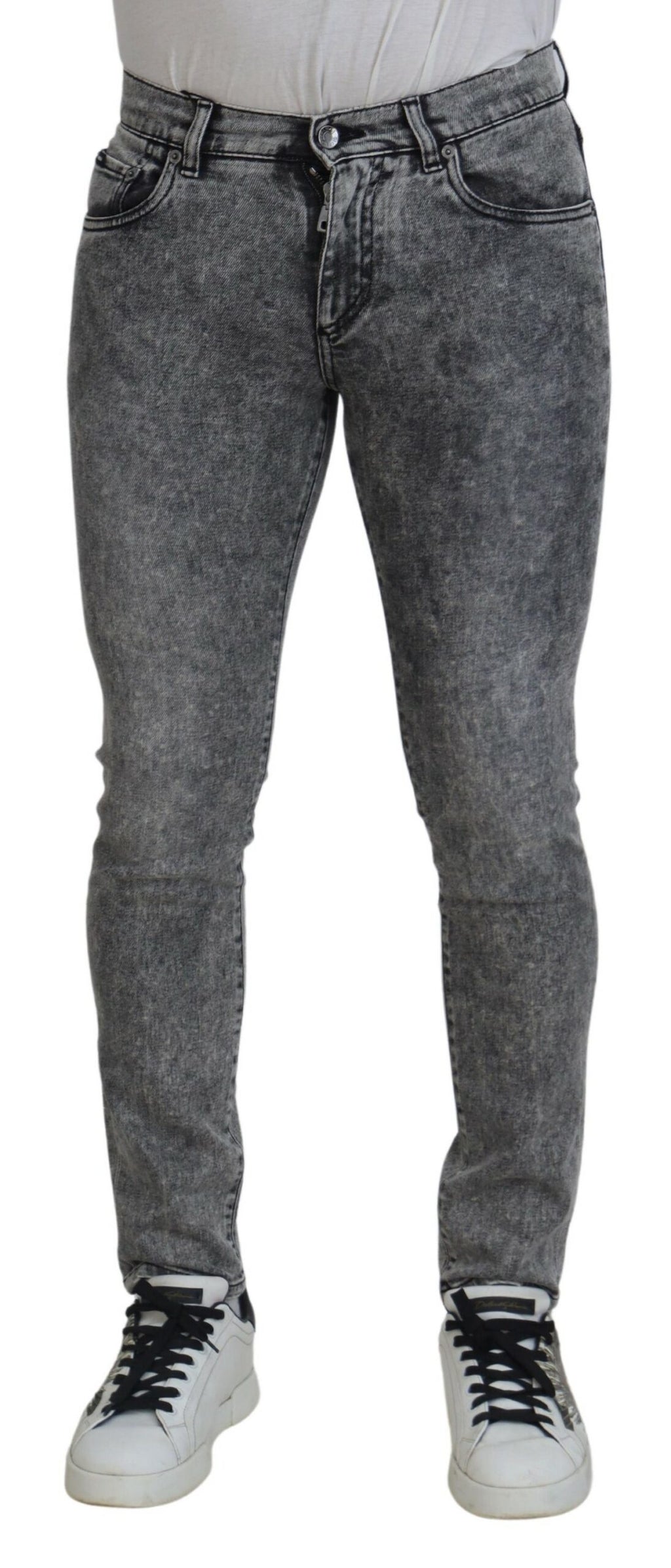 Dolce & Gabbana Grey Slim Fit Jeans for Men