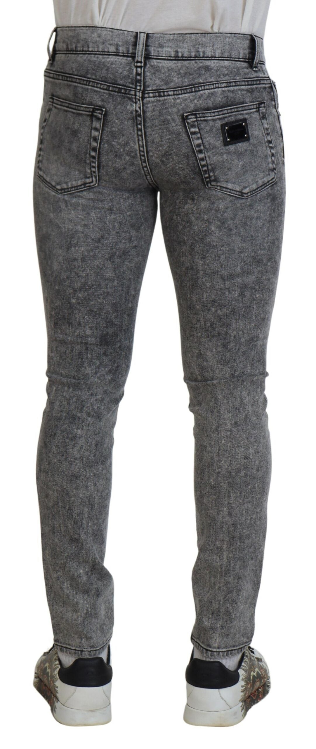 Dolce & Gabbana Grey Slim Fit Jeans for Men detail view