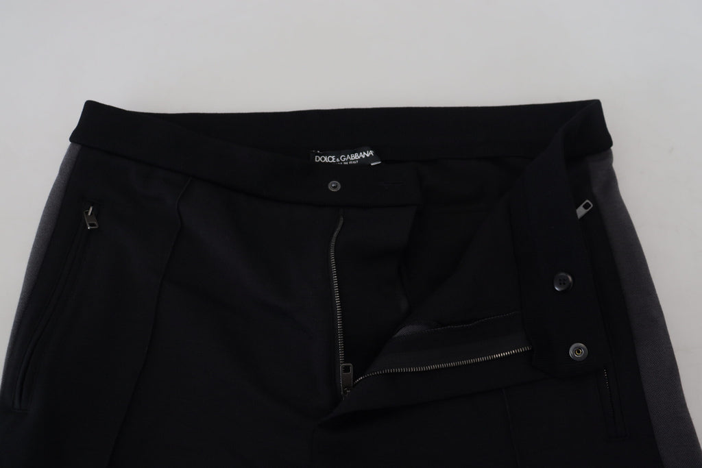 Pantalon de jogging Dolce & Gabbana en laine noire avec fer à cheval