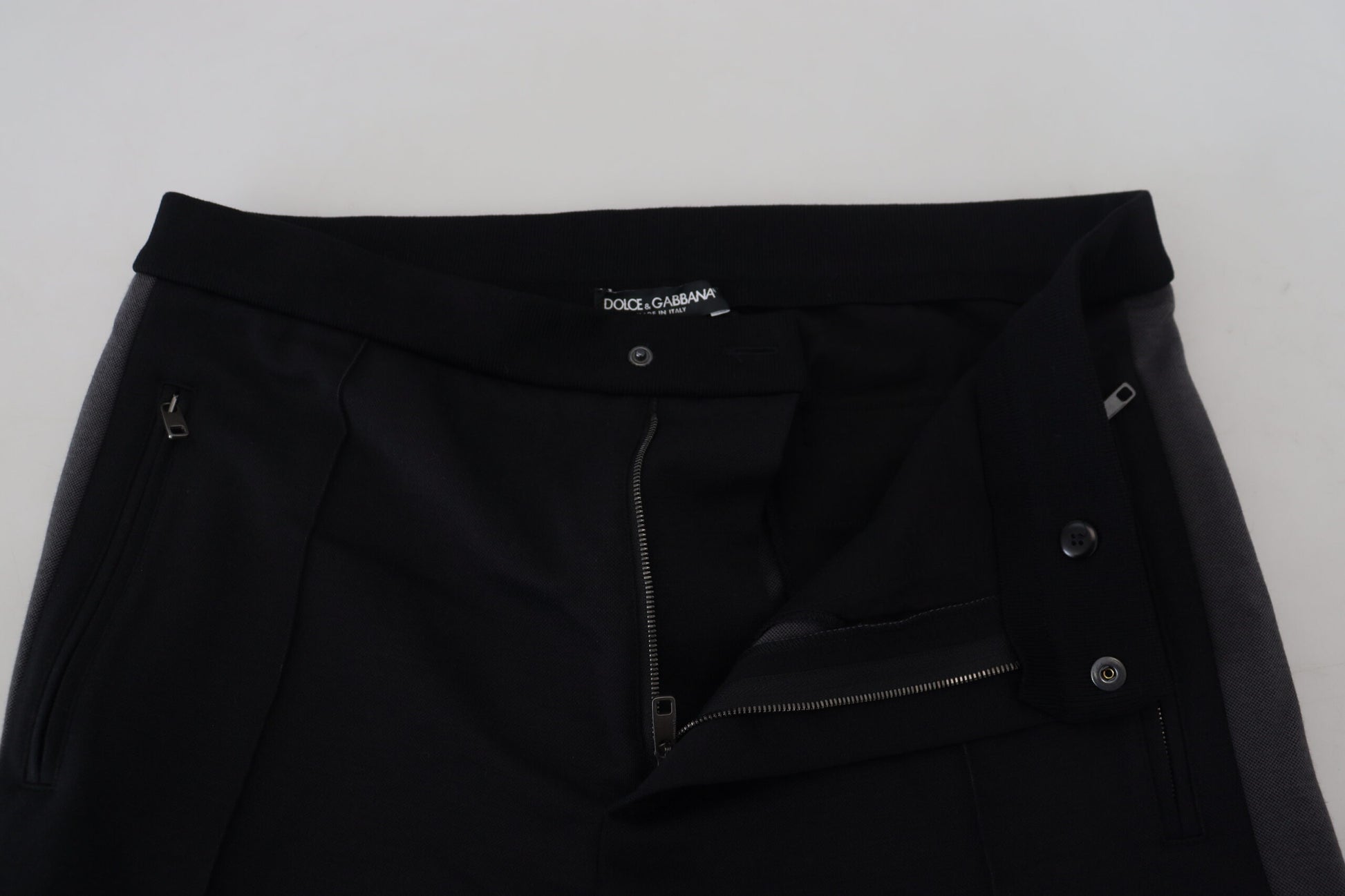 Pantalon de jogging Dolce & Gabbana en laine noire avec fer à cheval