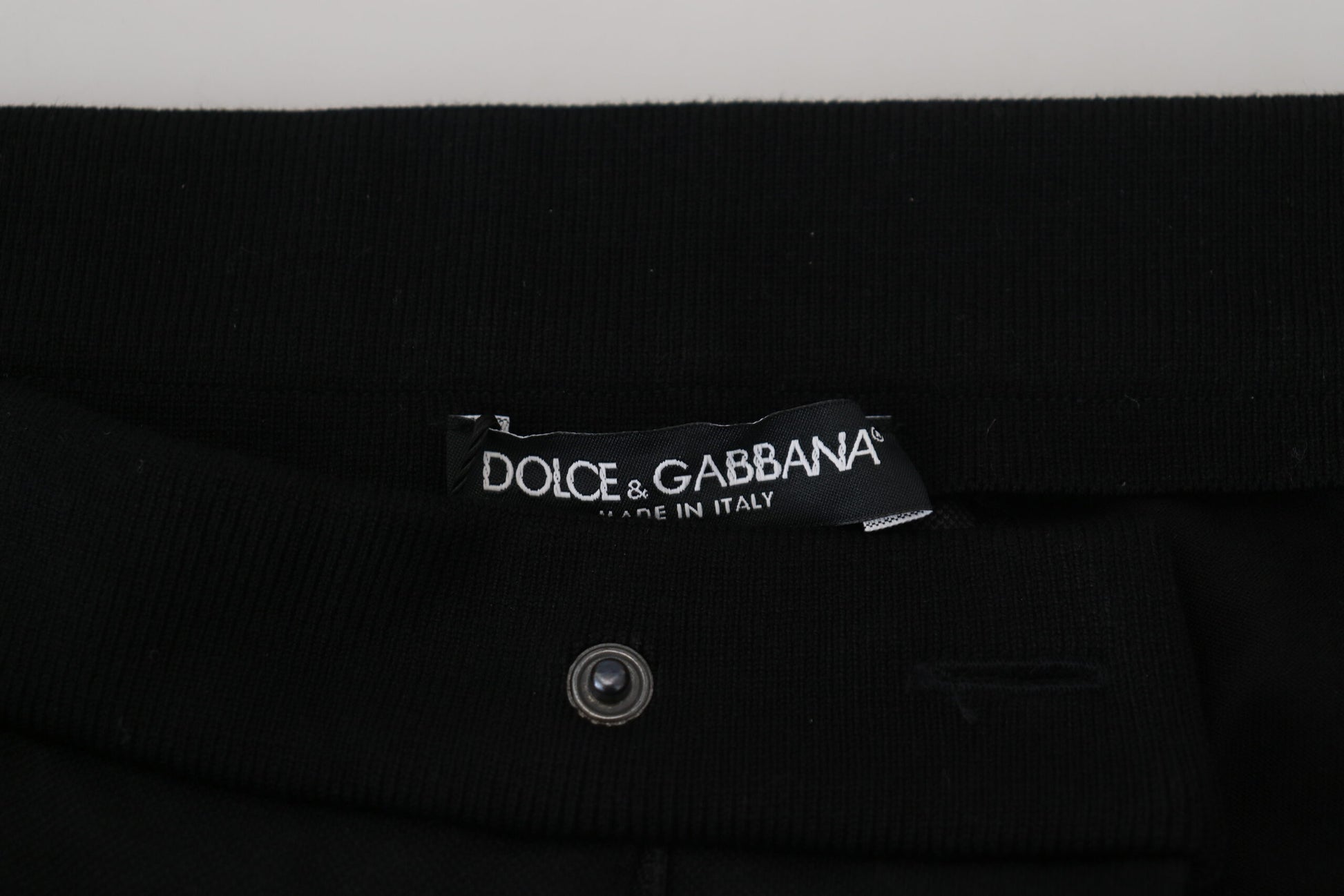 Pantalon de jogging Dolce & Gabbana en laine noire avec fer à cheval