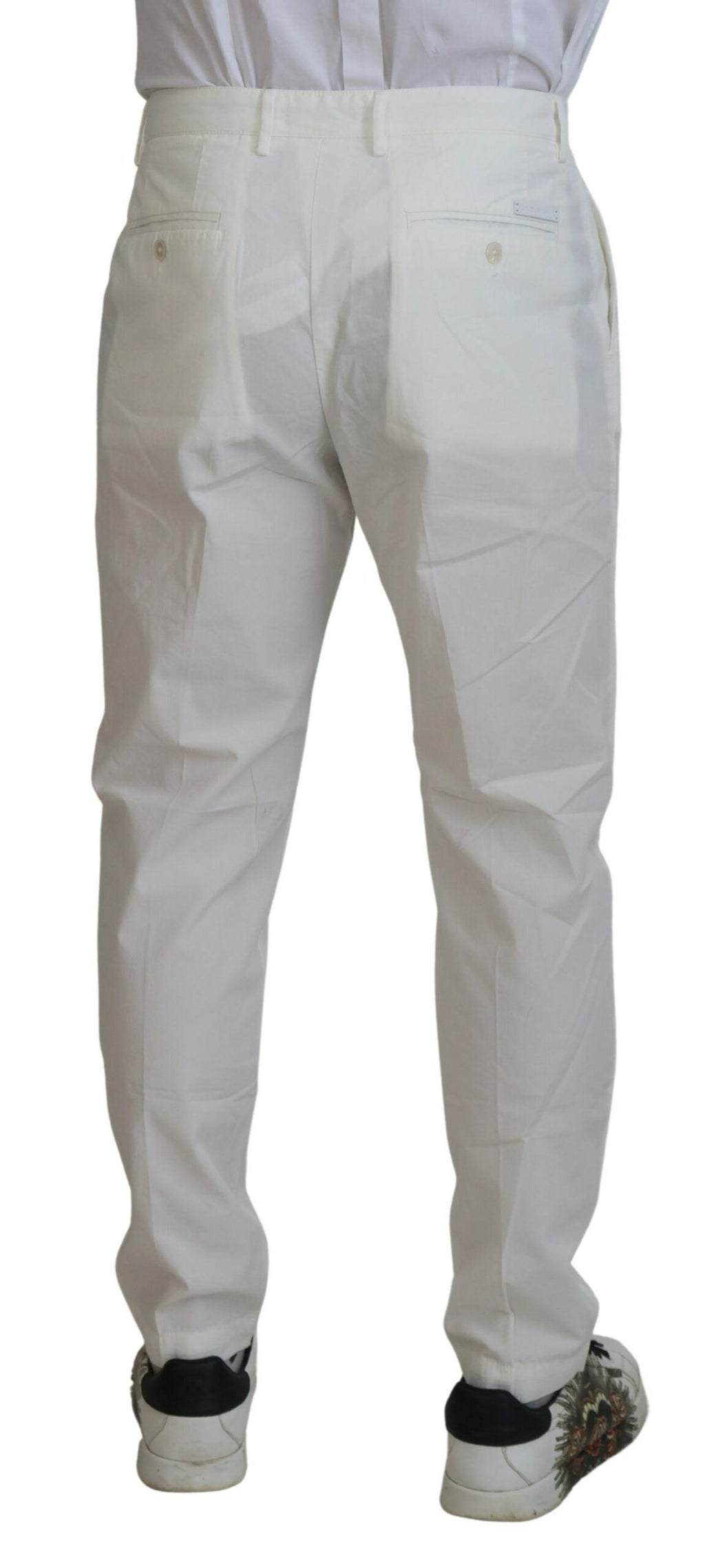 Dolce & Gabbana White Chino Pants for Men detail view