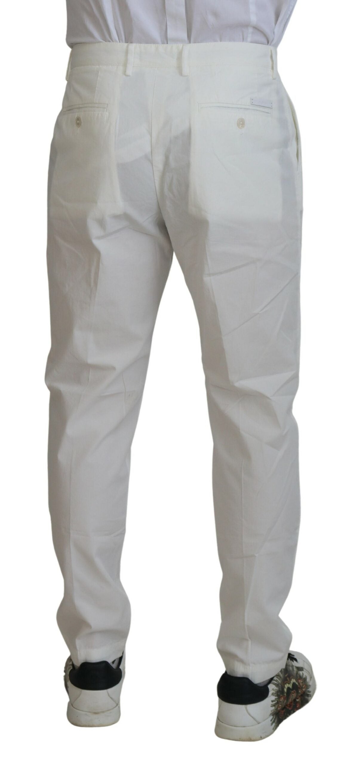 Dolce & Gabbana White Chino Pants for Men detail view