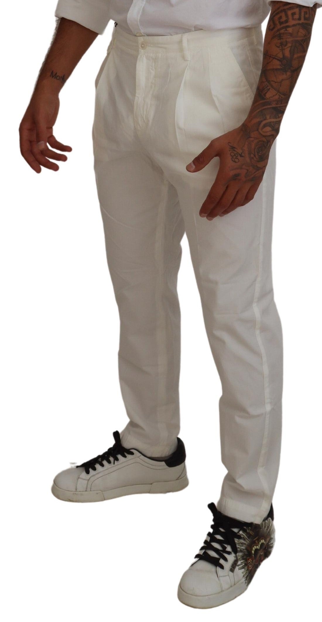 Dolce & Gabbana White Chino Pants for Men side view