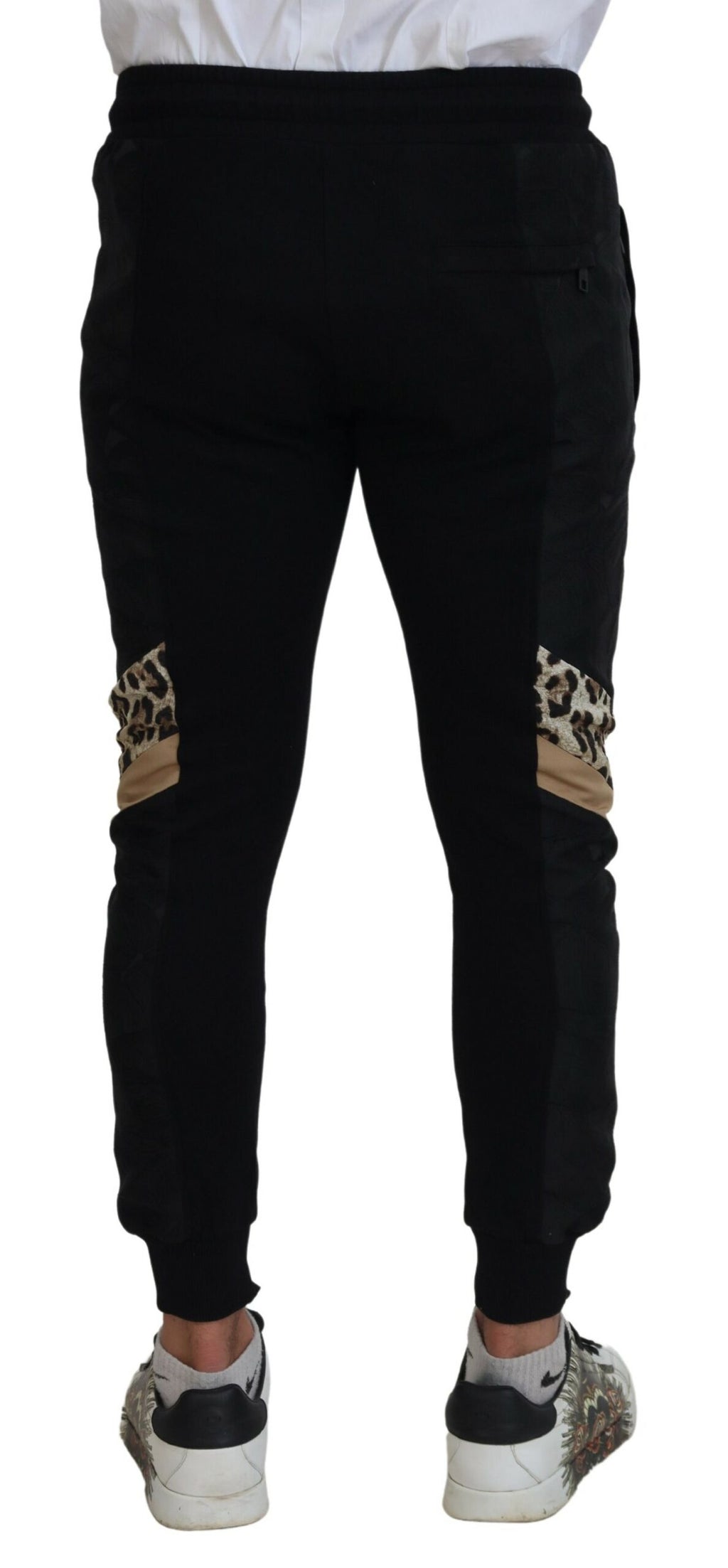 Pantalon de jogging skinny Dolce & Gabbana noir en polyester pour homme