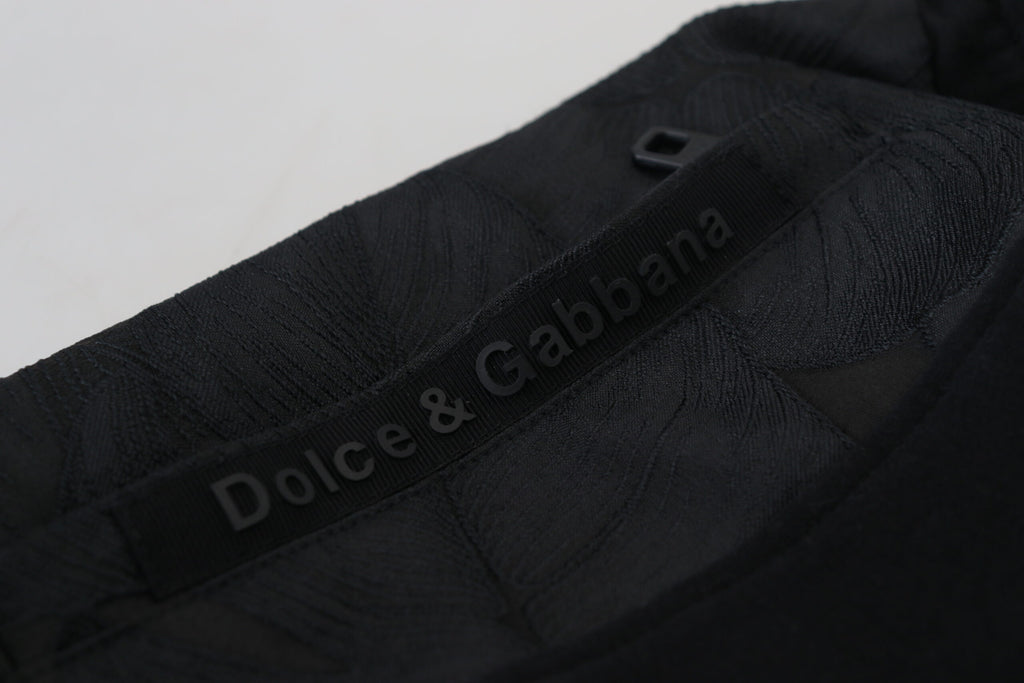 Pantalon de jogging skinny Dolce & Gabbana noir en polyester pour homme