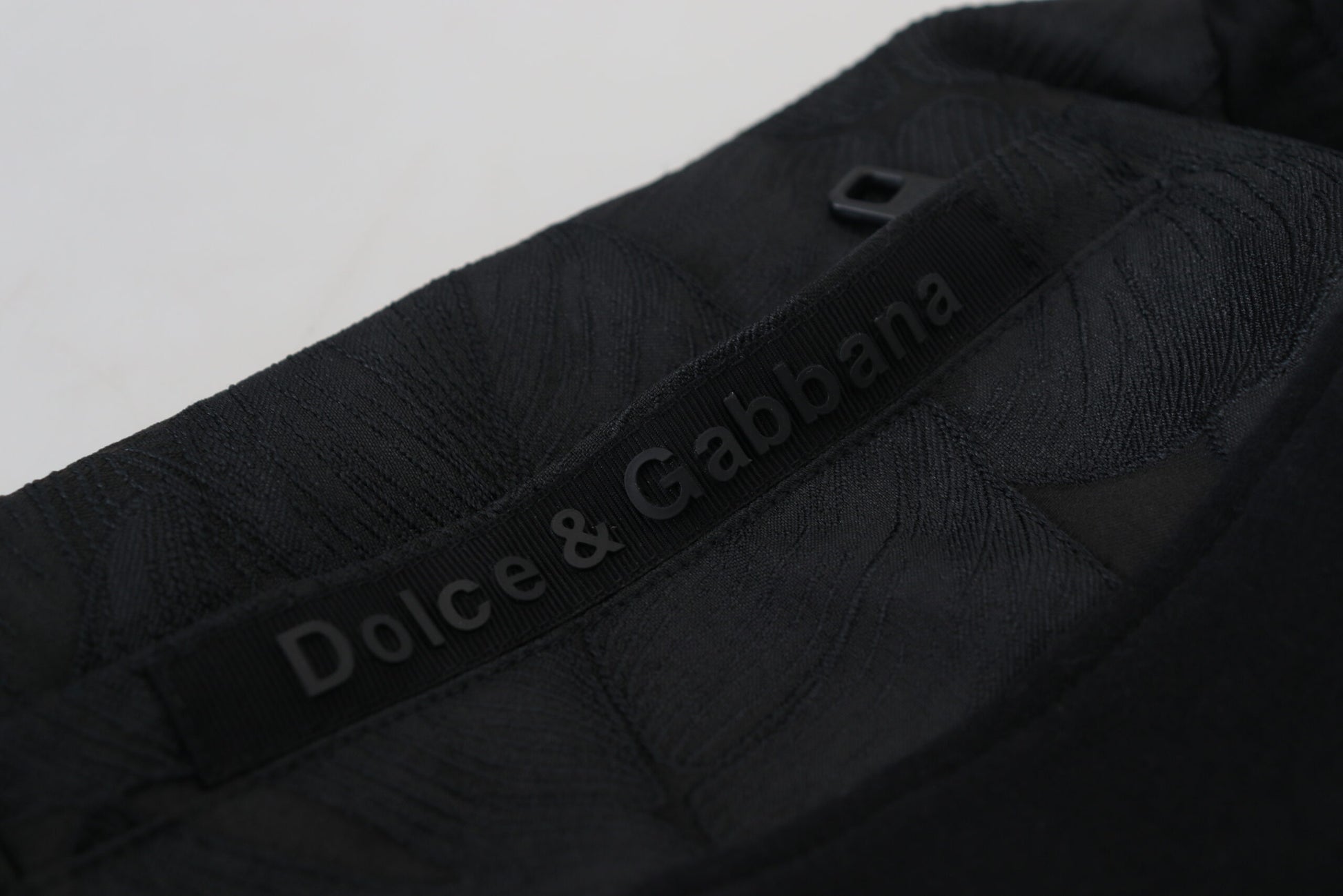 Pantalon de jogging skinny Dolce & Gabbana noir en polyester pour homme