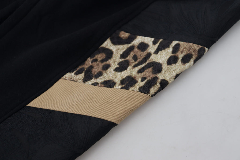 Pantalon de jogging skinny Dolce & Gabbana noir en polyester pour homme
