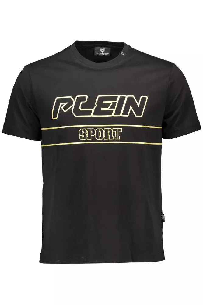 T-shirt en coton noir Plein Sport