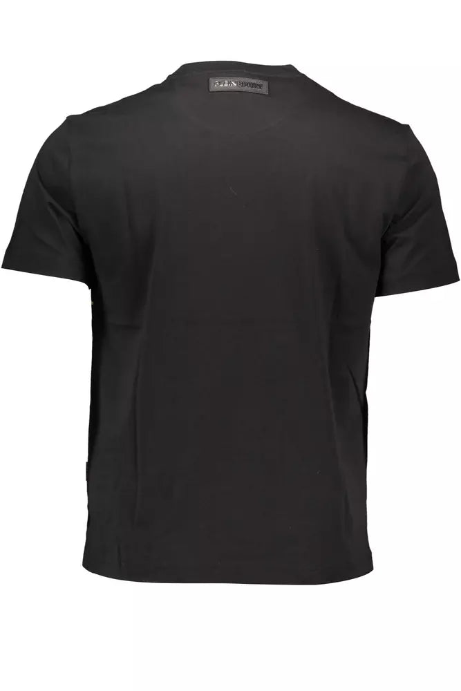 T-shirt en coton noir Plein Sport