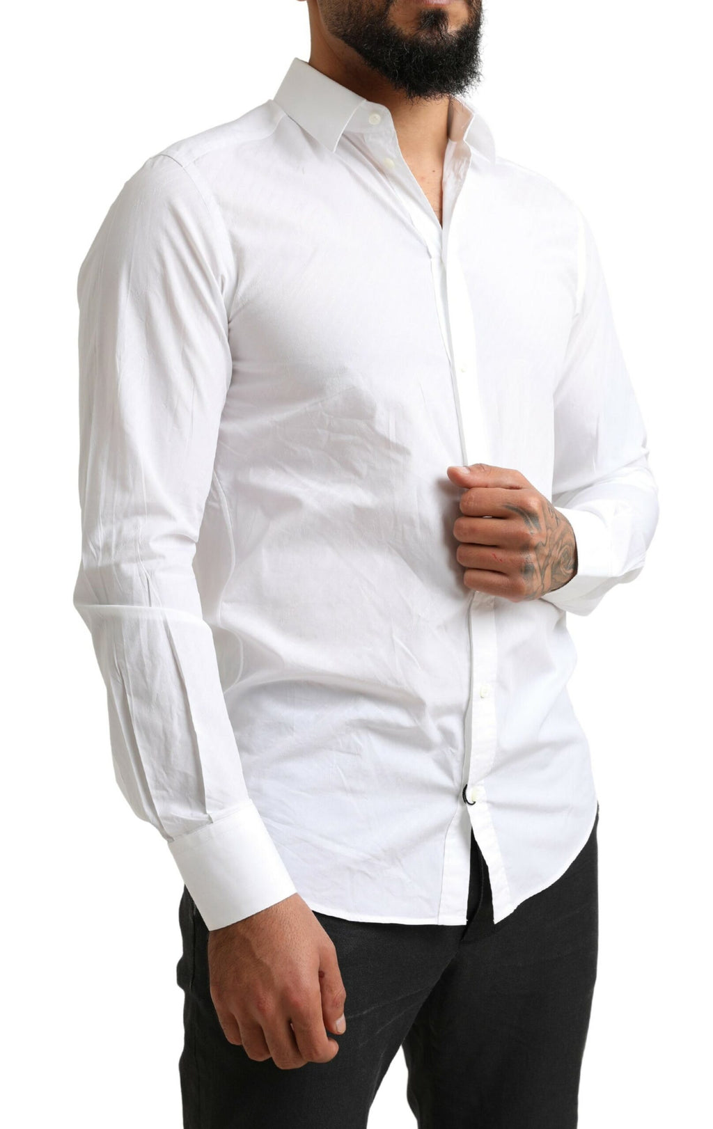 Dolce & Gabbana White Dress Shirt for Men side view
