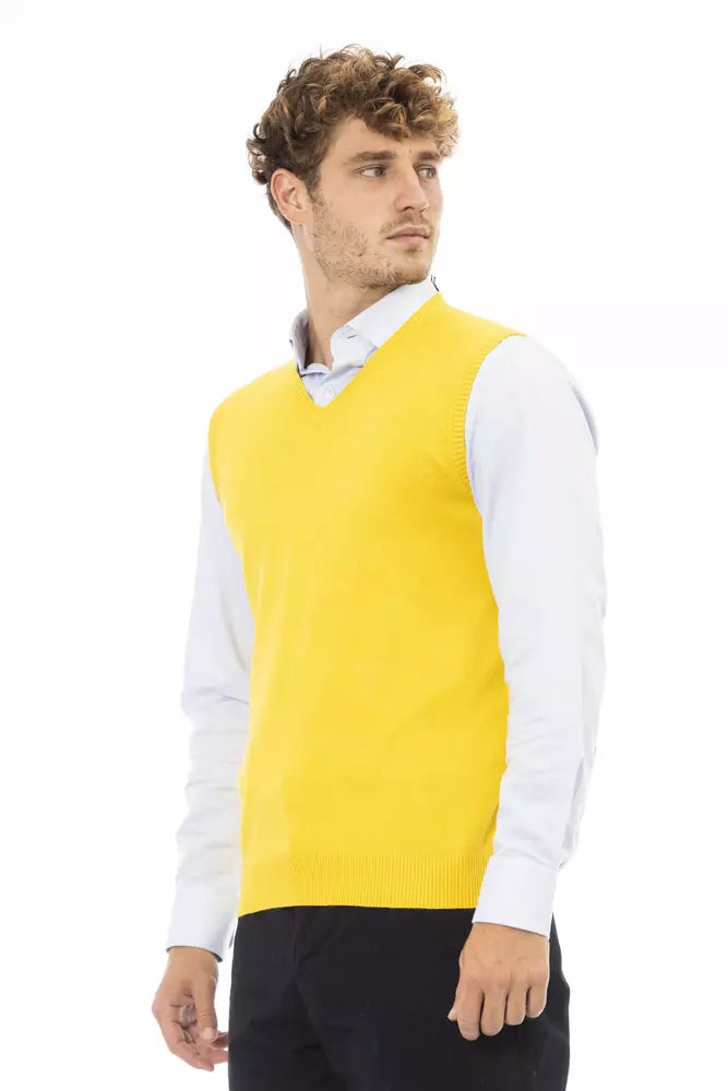 Alpha Studio Yellow Sleeveless Jacket for Men alternate view