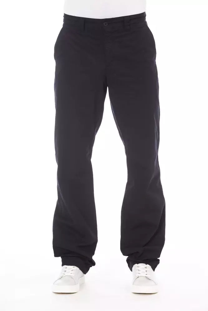 Alpha Studio Blue Casual Pants for Men