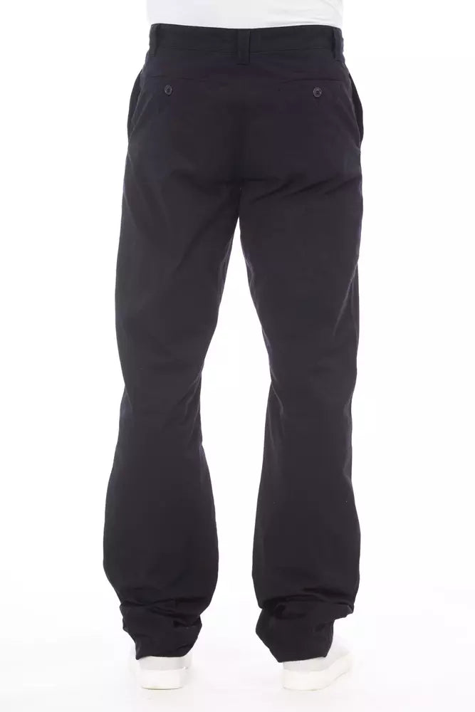 Alpha Studio Blue Casual Pants for Men detail view