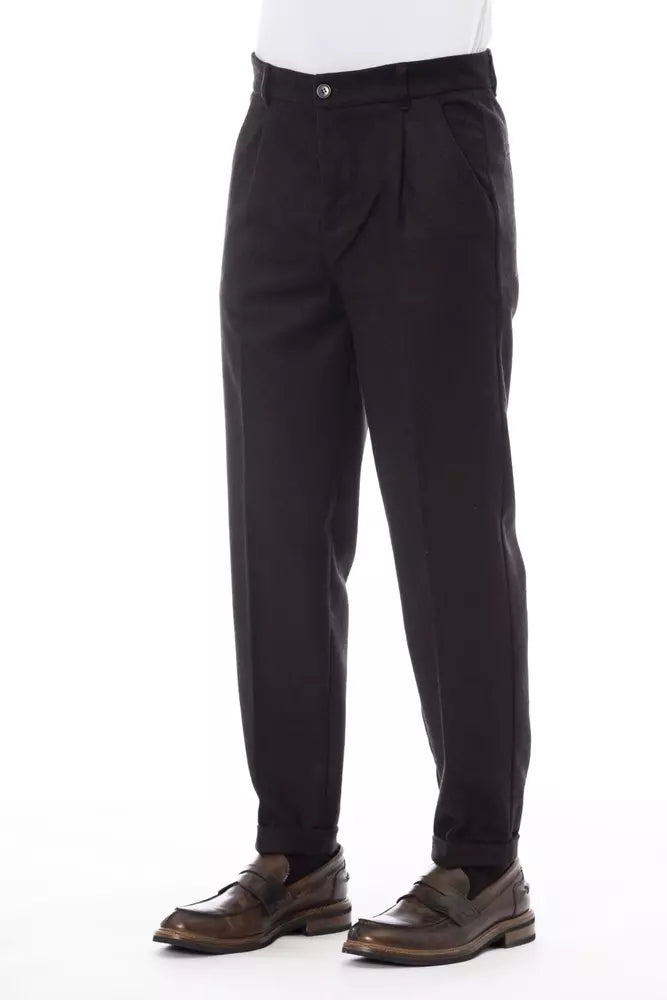 Alpha Studio Brown Pants for Men alternate view