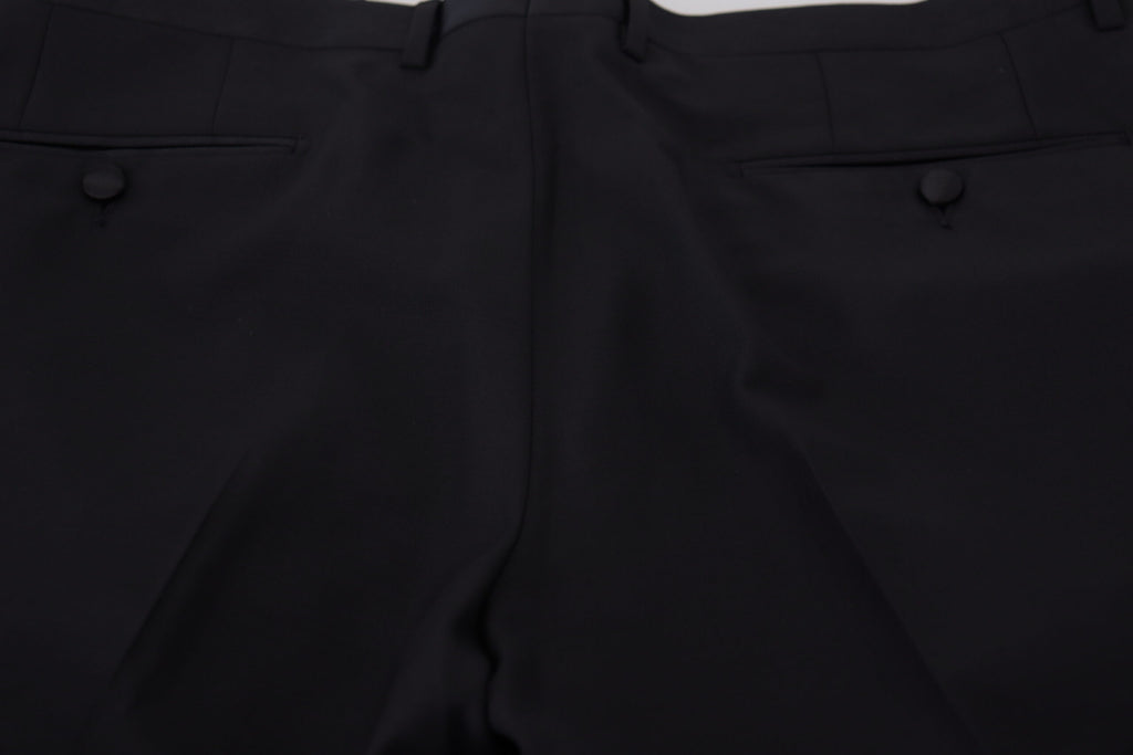 Dolce & Gabbana Robe noire Pantalon en laine et soie